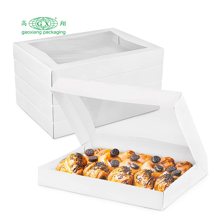 명확한 창을 가진 서류상 과자 마카롱 컵케이크 상자 도넛 상자 사탕 결혼식 상자