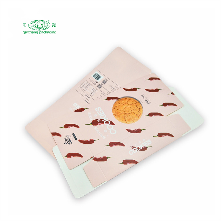 도매 사용자 정의 로고 디자인 견과류 및 커널 종이 상자 식품 비스킷 포장 종이 상자