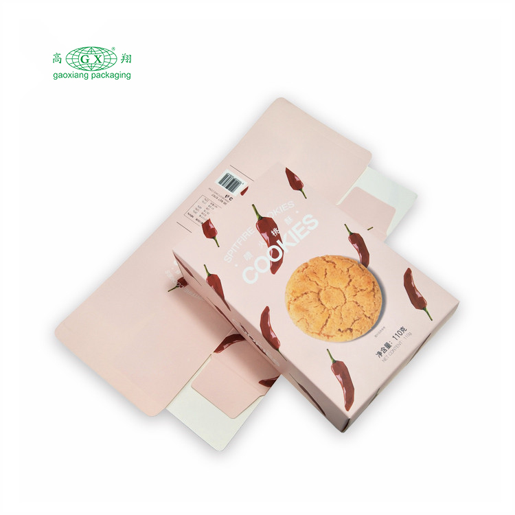 도매 사용자 정의 로고 디자인 견과류 및 커널 종이 상자 식품 비스킷 포장 종이 상자