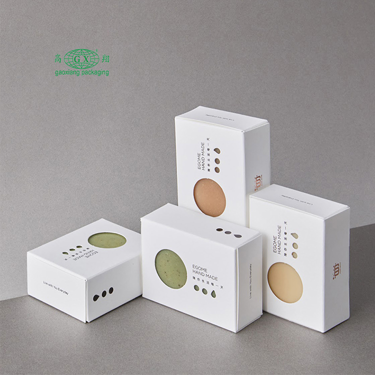 창을 가진 주문 비누 선물 상자 환경 친화적인 마분지 포장 크래프트 종이상자