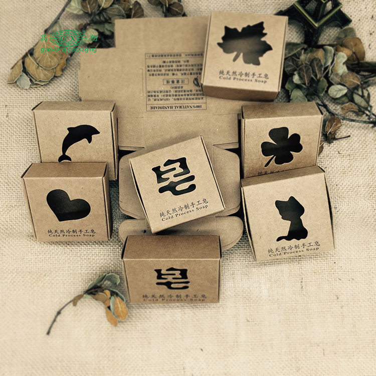사용자 정의 멋진 크래프트 종이 비누 상자 포장