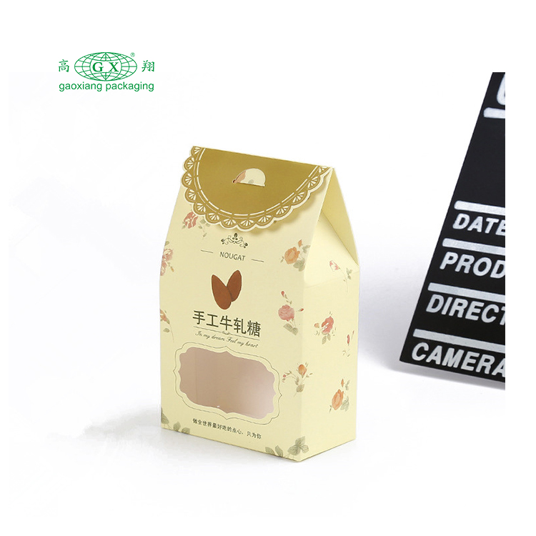 창을 가진 박공 모양 candynuts 초콜렛 건빵 포장 종이상자