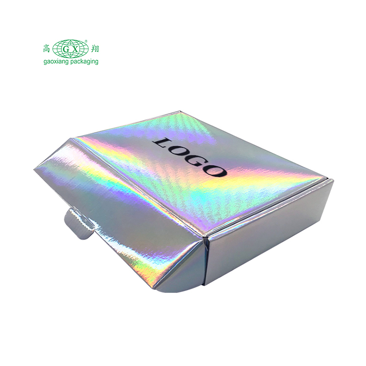 주문 고품질 printedlogo 작은 판지 골판지 우편물 상자 접히는 우편물 상자 홀로그램 선박 상자